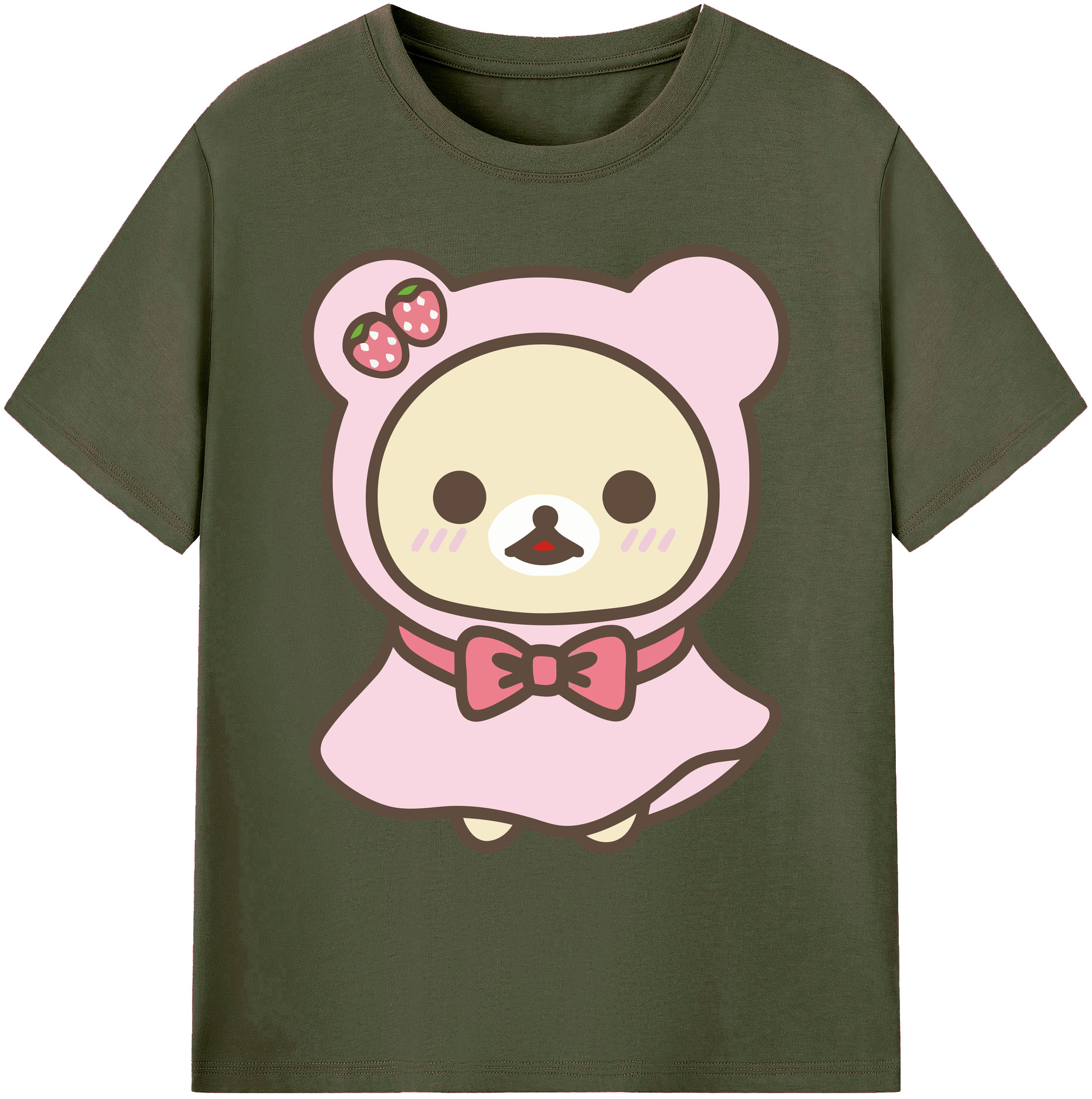 （画像用） リラックマ リラックマ キイロイトリ Rilakkuma Korilakkuma Kiiroitori 綿100％ メンズ半袖Tシャツ｜肌触りやわらか＆通気性